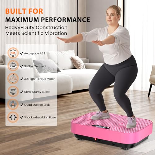 Image of Pallet of SEDOZIK Vibration Plate Exercise Machine, 2026 Upgraded Whole Body Vibrating Platform for Lymphatic Drainage, Muscle Toning, Home Fitness Shaker Board with 120 Speeds, 450lb Capacity, Pink