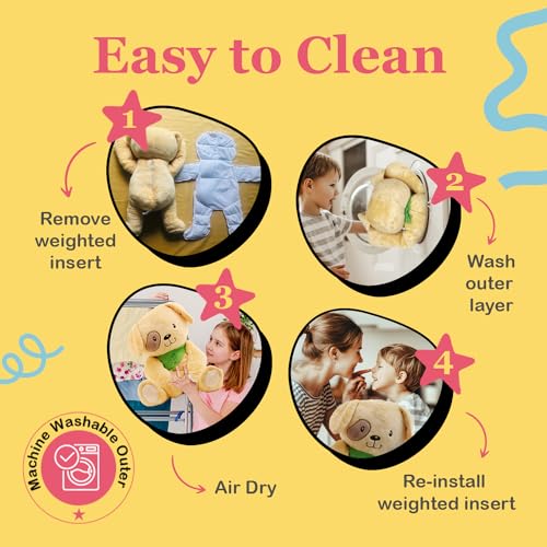 Image of Lilly's Love Weighted Stuffed Animal, 5lb | Sensory Plush for Kids & Adults | Machine Washable Plushie w /Removable Inner | Calming Weighted Stuffed Animal for Anxiety, Dexter The Dog