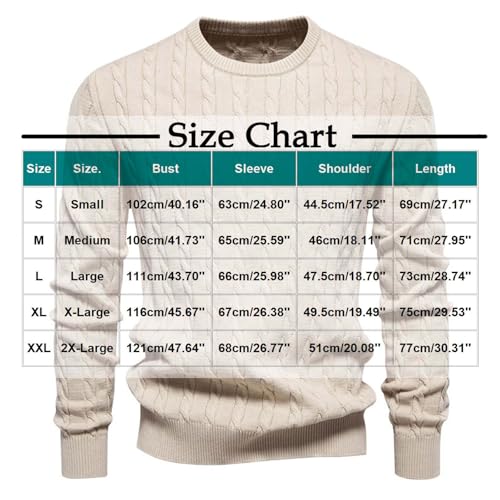 Men's Crewneck Cable Knit Sweater Fall Winter Slim Fit Lightweight Twist Patterned Knitted Pullover Sweaters Knitwear2
