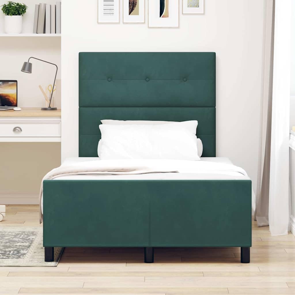 Velluto premium e legno massello Modern Box rettangolare 120x190 cm Verde