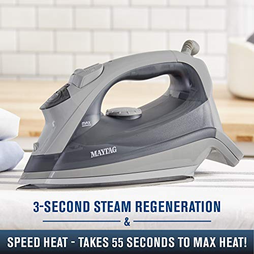 maytag m400 speed heat iron and power steamer gray