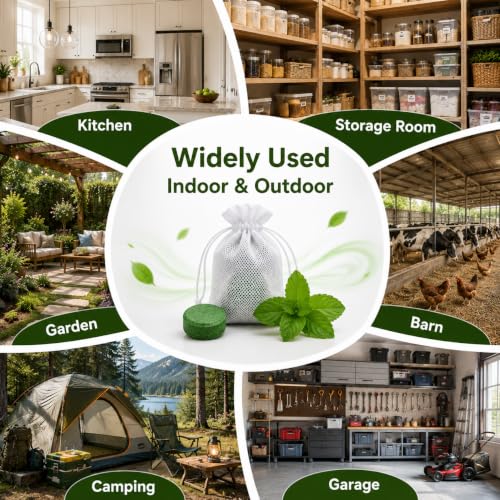 Image of Divayanshi Rat Repellent Tablets for Car Engine & Home | Peppermint Oil Mouse & Rodent Repellent | Non-Toxic Rat Deterrent for Car, Bike, Truck, Garage & Warehouse | Pack of 10