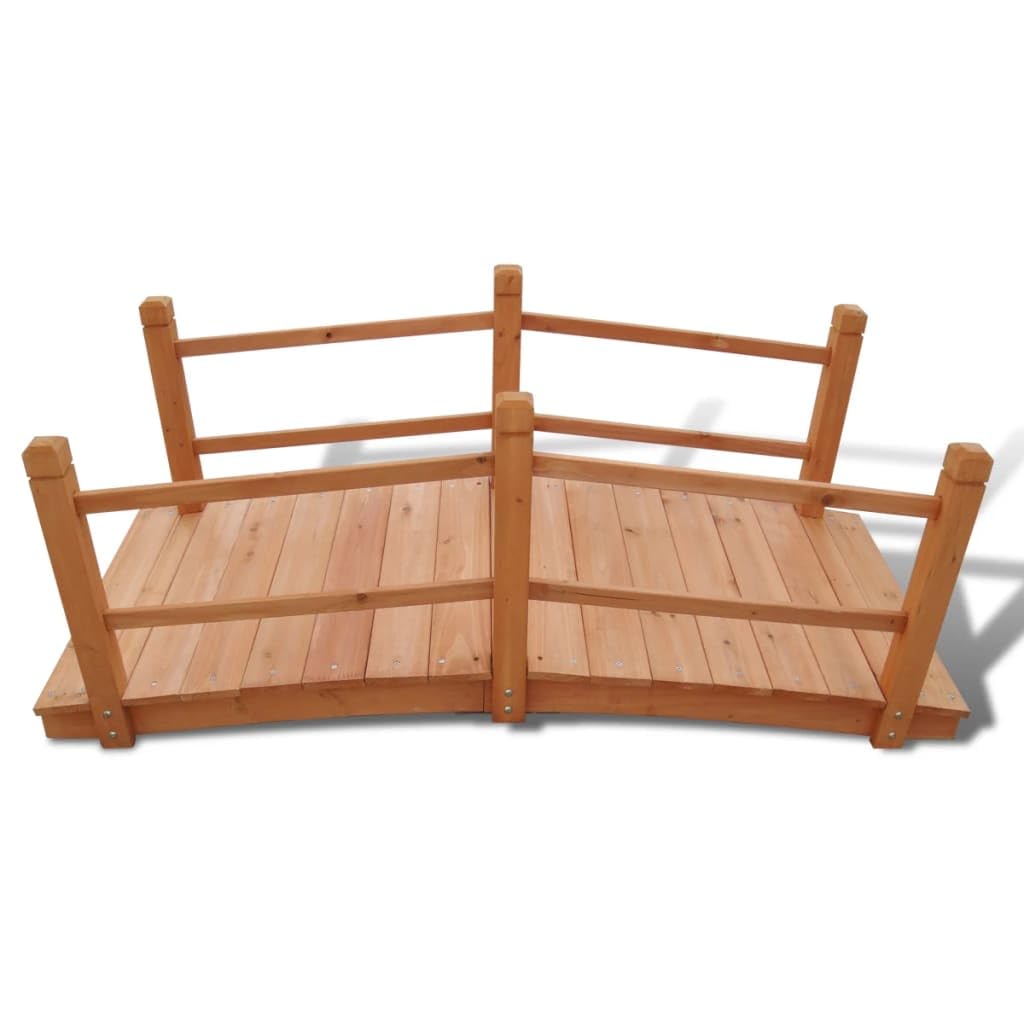 vidaXL Puente para Jardín, Puente para Arroyo Arriate de Flores, Puente Decorativo, Adorno para Patio Terraza Exterior, 140x60x56 cm