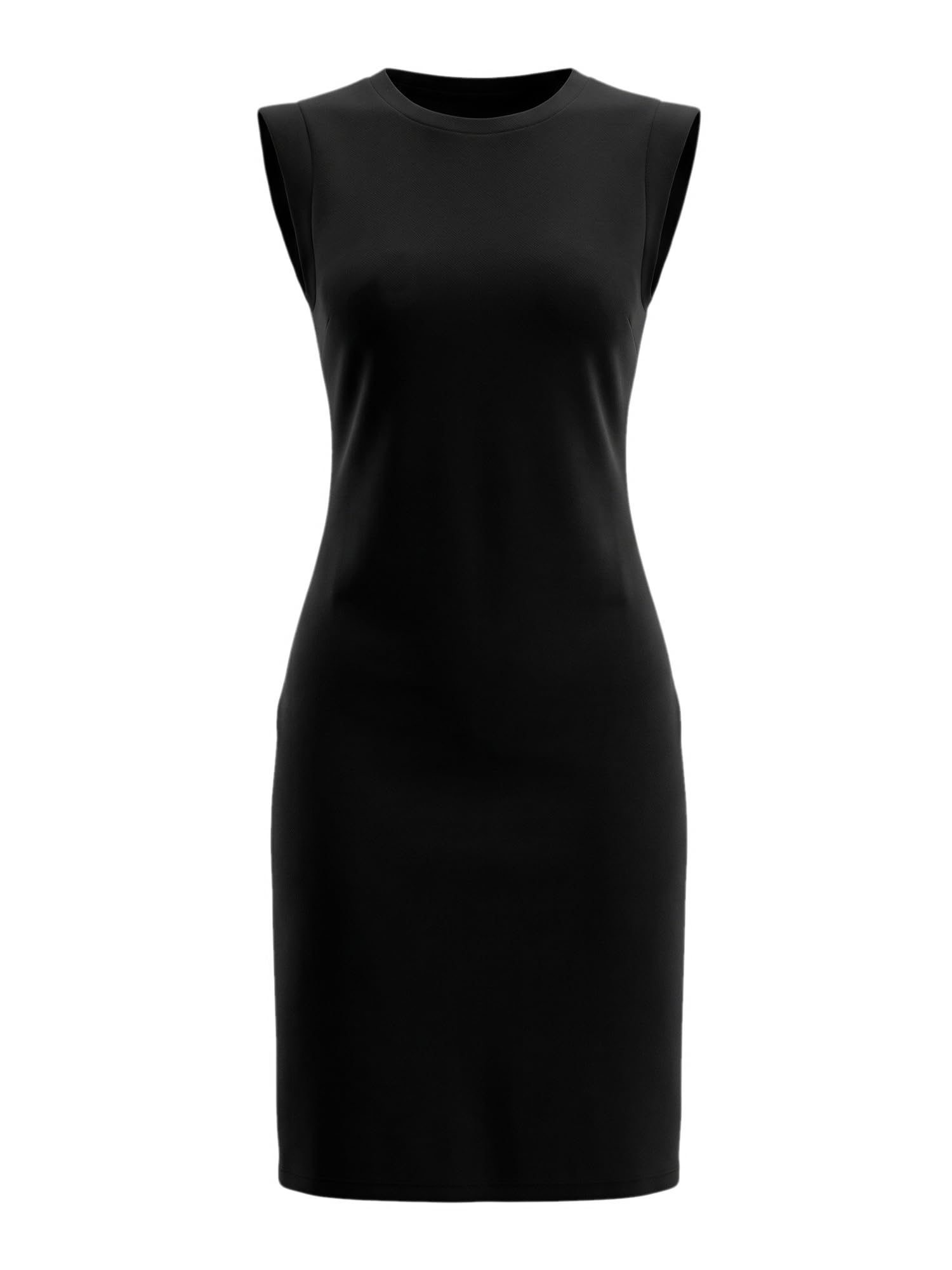Robe midi d'été col rond coupe trapèze style décontracté chic - 6