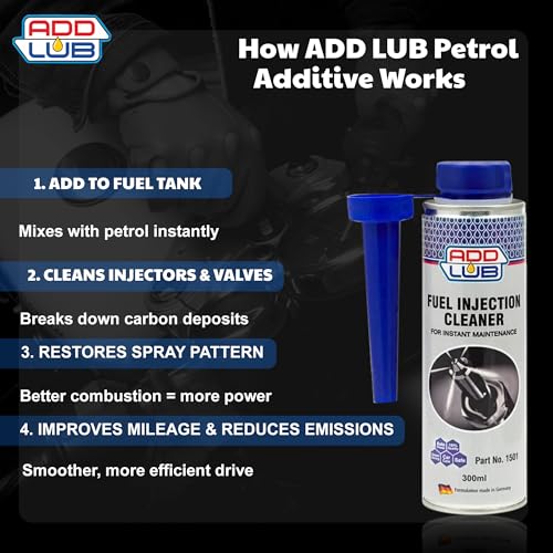 Image of ADD LUB Petrol Additive | Fuel Injector Cleaner for Cars & Bikes | Boost Performance & Fuel Efficiency 300 ML