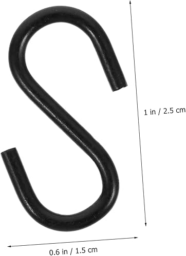 Miniatura 7 de Ganchos de almacenamiento para armario, 100 piezas de gancho en S, ganchos de metal pequeños, ganchos de carne para ahumador, suministros de llavero