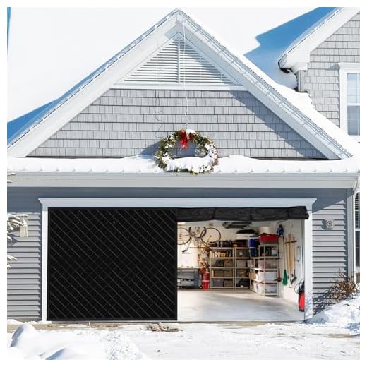 Garage Insulated Door Curtain,Garage Door Insulation Kit,Garage Door Screen for Winter for 16 x 7 FT,Magnetic Thermal Insulated Door Curtain for Garage Door Cover,Weatherproof, Windproof, Soundproof