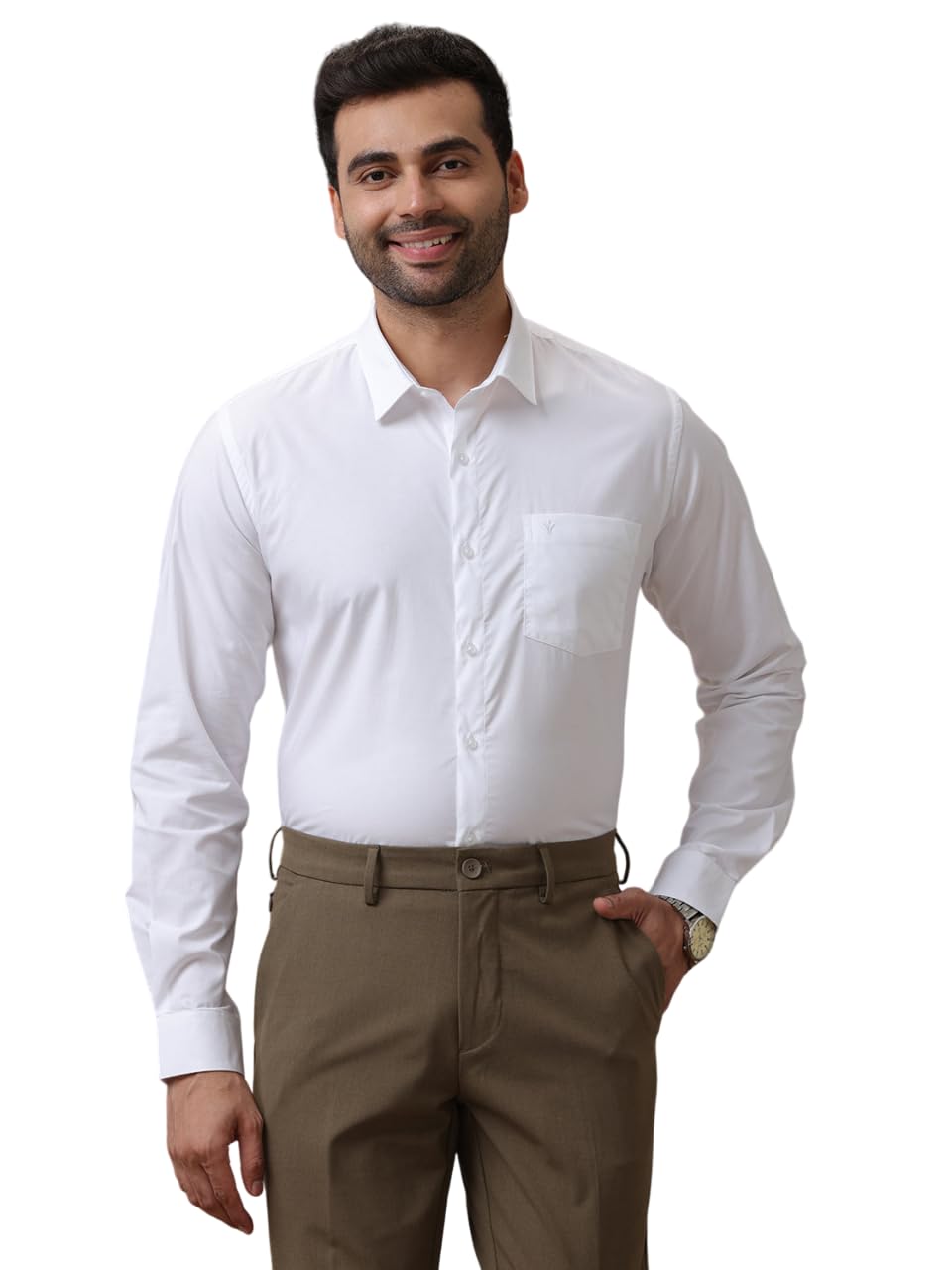 ramraj cotton White Full Sleeve Shirt and Solid Bamboo Shirt for Men-picture-37