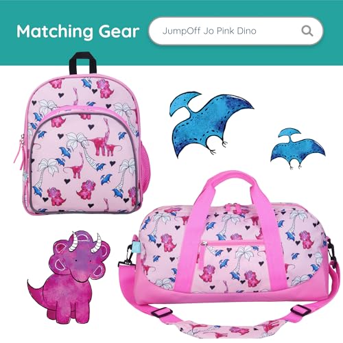 Image of Wildkin JumpOff Jo Insulated Lunch Box - Keeps Food Hot or Cold, BPA-Free with Mesh Pockets & Easy-Clean Lining - Ideal for School, Travel & Daycare - Pink Dino