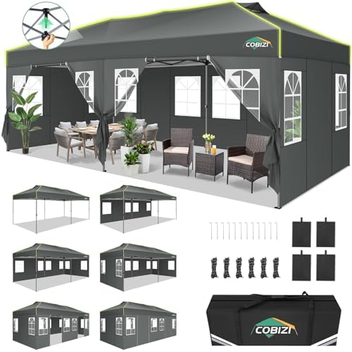 COBIZI Tonnelle Barnum Pliante 3x6 Pop up Tonnelle de Jardin Exte...