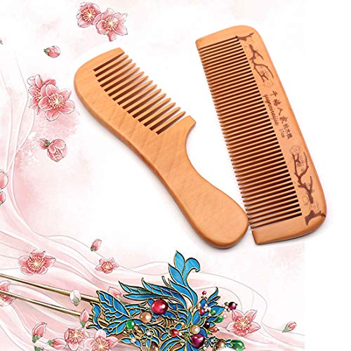 Peine de Madera Artesanal Para Cabello Rizado 2 Piezas miniatura 4
