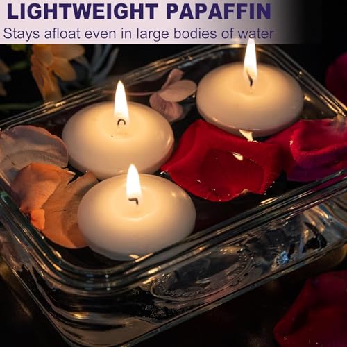 Image of 72 Pack 2-Inch Floating Candles - Perfect for Weddings and Events - White