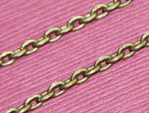 32 ft Spool of Antique Brass Fancy Chain, Antique Brass Faceted Chain 3.8x2.8mm