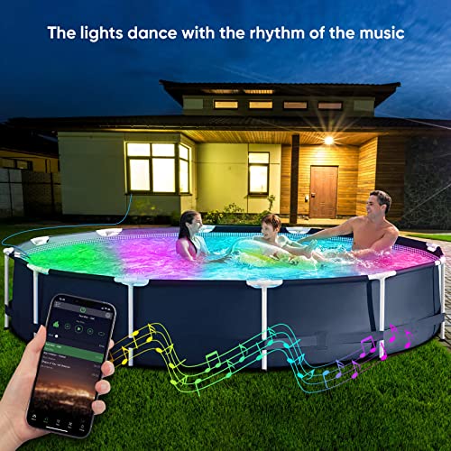 Festdsor Pool Lights For Above Ground Pools Underwater,Submersible Led Pool Lights For Inground Pools Waterproof Ip68,10W Rgb Color Changing Magnetic Pool Light With App Control,Music Sync,12V #TOP5