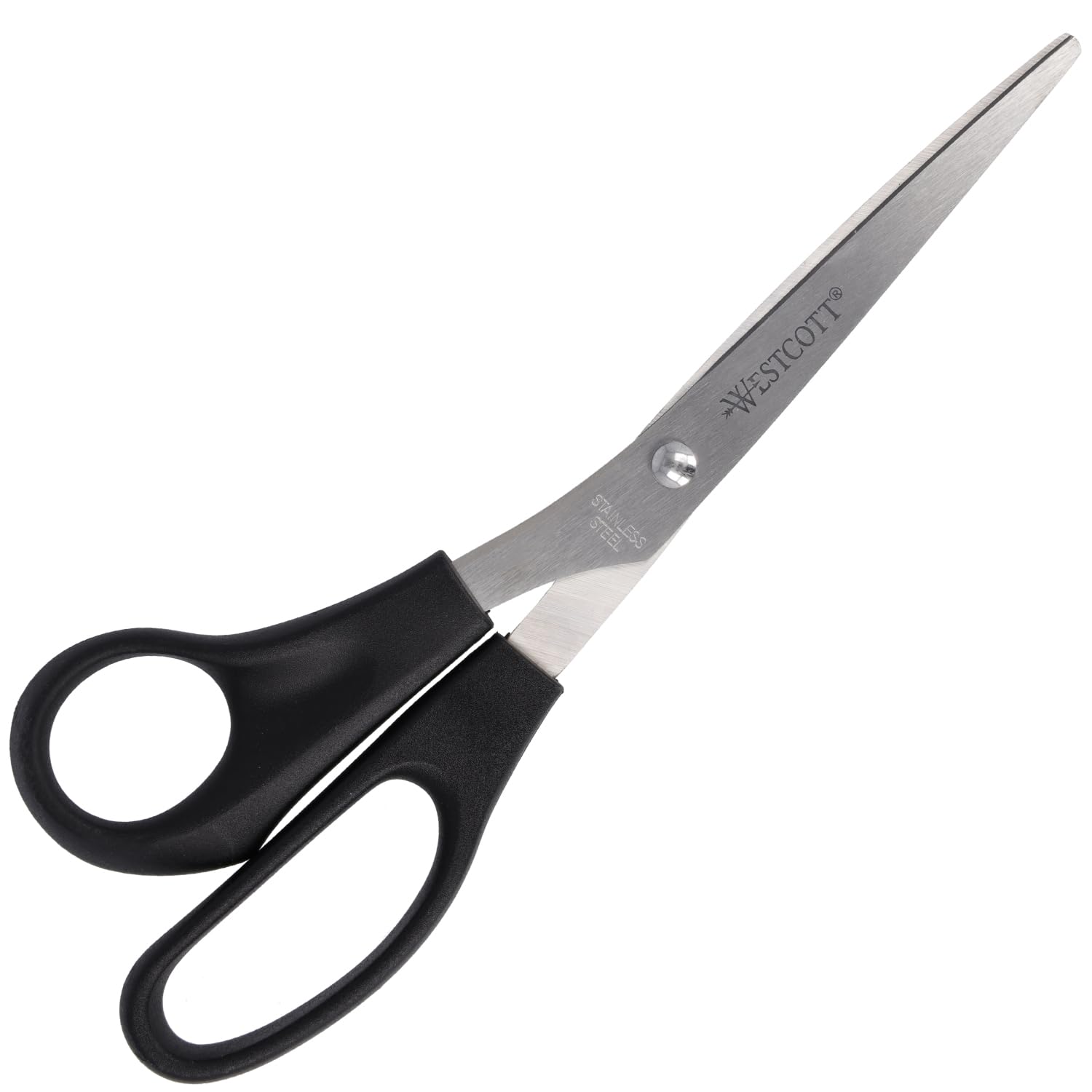 Westcott Black Lefty Scissors 8' (20.3 cm) | Office and Household Scissors With Black Plastic Handles | Extra-Sharp Stainless Steel Blade for Paper and Crafts | E-31182 00
