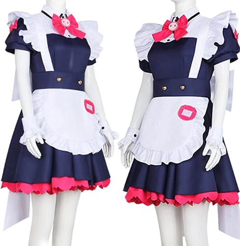 Miniatura 2 de AIUKAKP Akiba Maid War - Disfraz de sirvienta Wahira Nagomi disfraz de sirvienta de hombre Ranko vestido de sirvienta rosa uniforme de Halloween