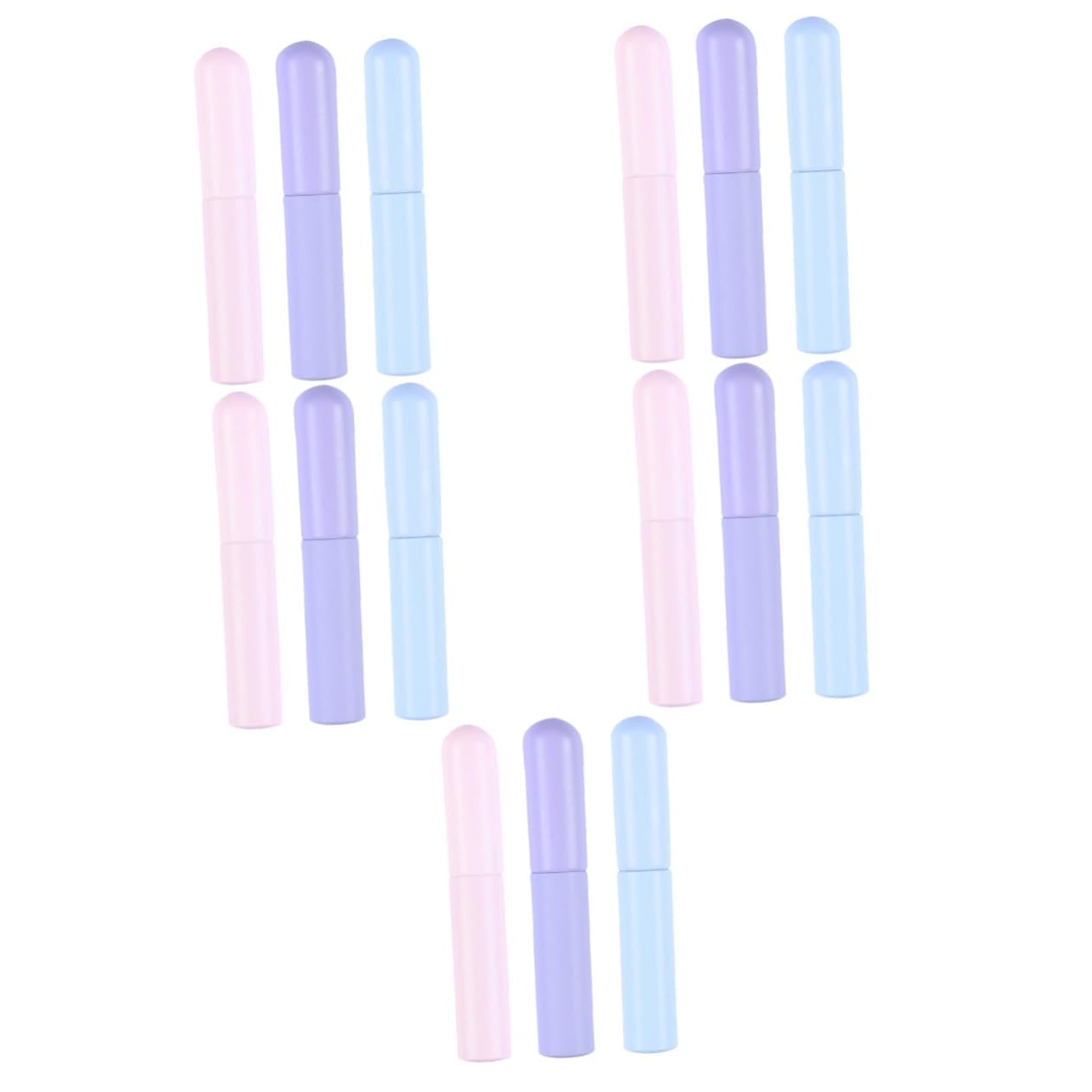 FOMIYES 15 Piezas Pincel De Brocha De Maquillaje Cepillo De Aplicador De Lápiz Labial Varitas Aplicadoras De Pintalabios Con Cubierta Bálsamo Labial Gel De Sílice Perder