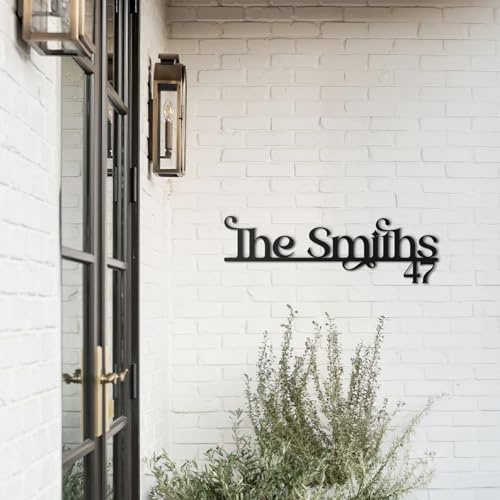 Custom Elegant Metal Family Name and House Number Sign - Personalized Wall Art for Home Exterior, Stylish Address Plaque for Modern Decor, Unique Housewarming Gift from - Image 5