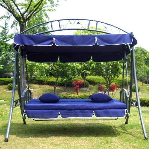 Preisvergleich Produktbild Hollywoodschaukel Gartenschaukel JL51-New (Blau)