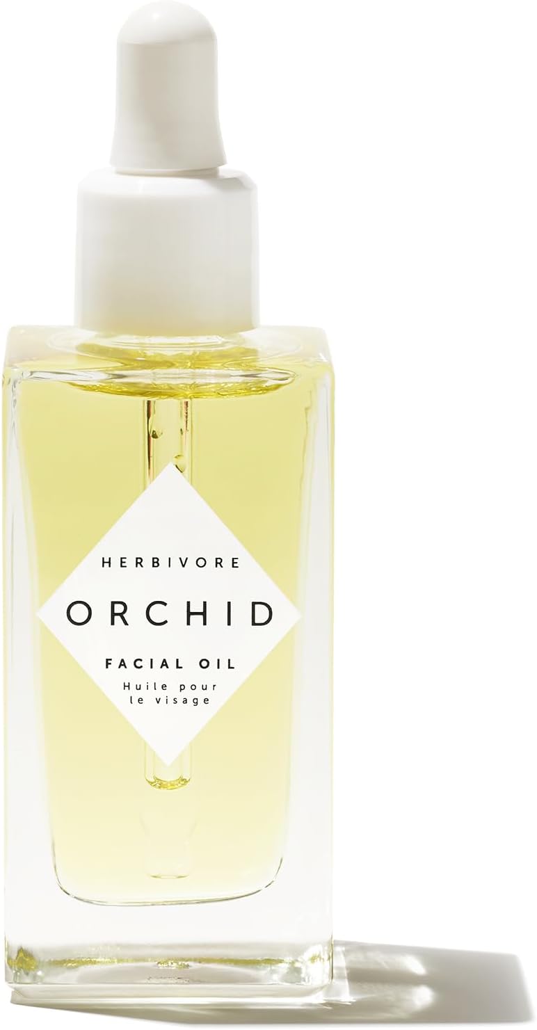 HERBIVORE Orchid Antioxidant Facial Oil – Dewy Hydration, Radiant Glow, Combination to Dry Skin, Anti Aging, Vegan, 50mL / 1.7 oz