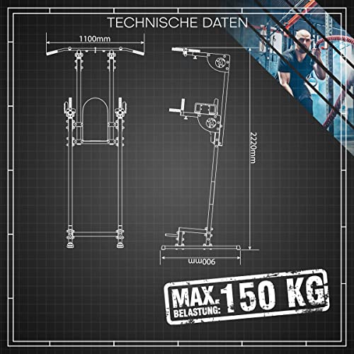 K-Sport: Stationäre Klimmzugstange + Dip Station I Kraftstation mit Pull-Up Bar & Dip Stange I Kraftturm & Klimmzugturm… – Bild 5