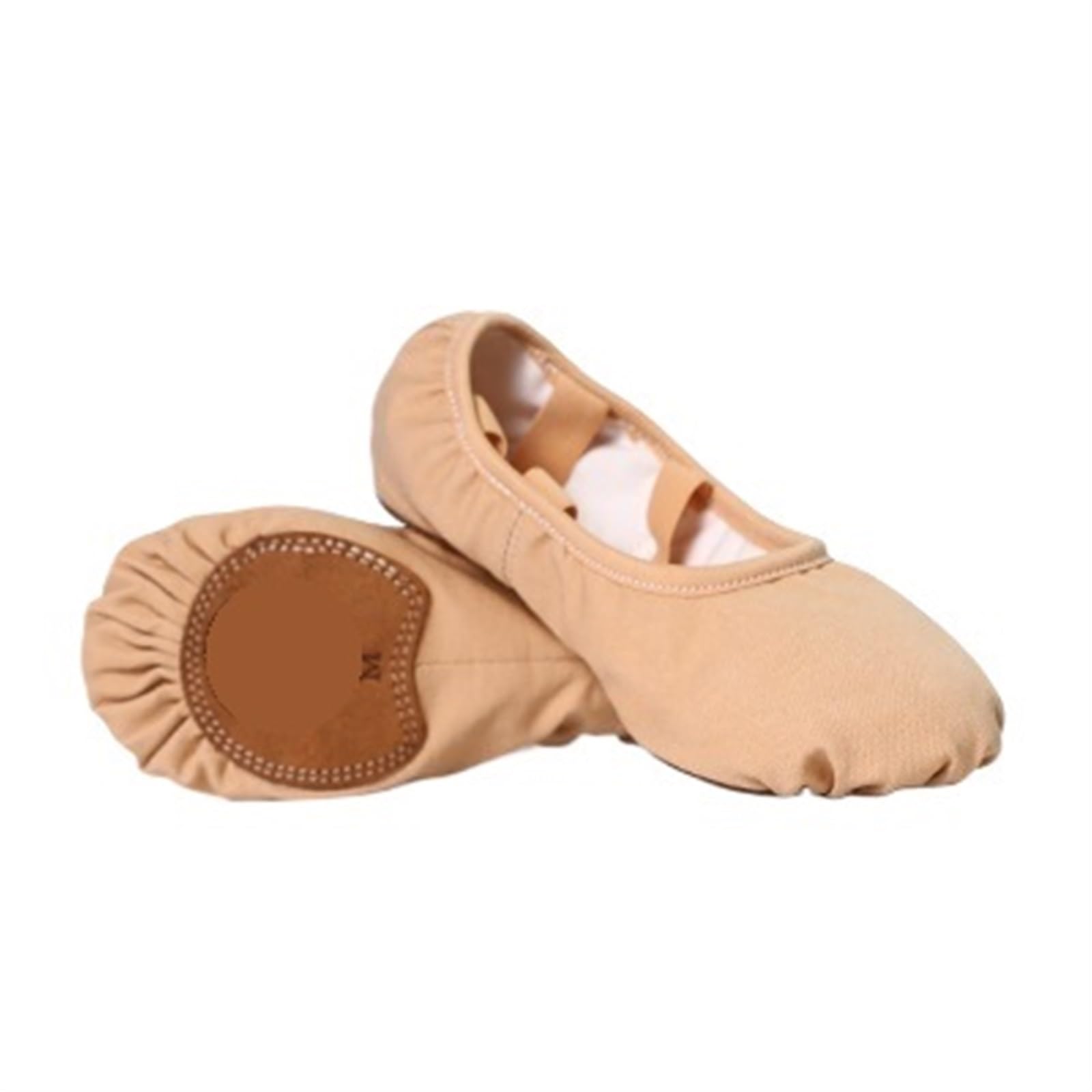 Zapatillas de Ballet Zapatillas de Ballet elásticas Profesionales for Mujeres y niñas, Zapatillas de Ballet de Lona con Suela Suave Dividida, Zapatos de Ballet de Tela elástica(Brown,36)