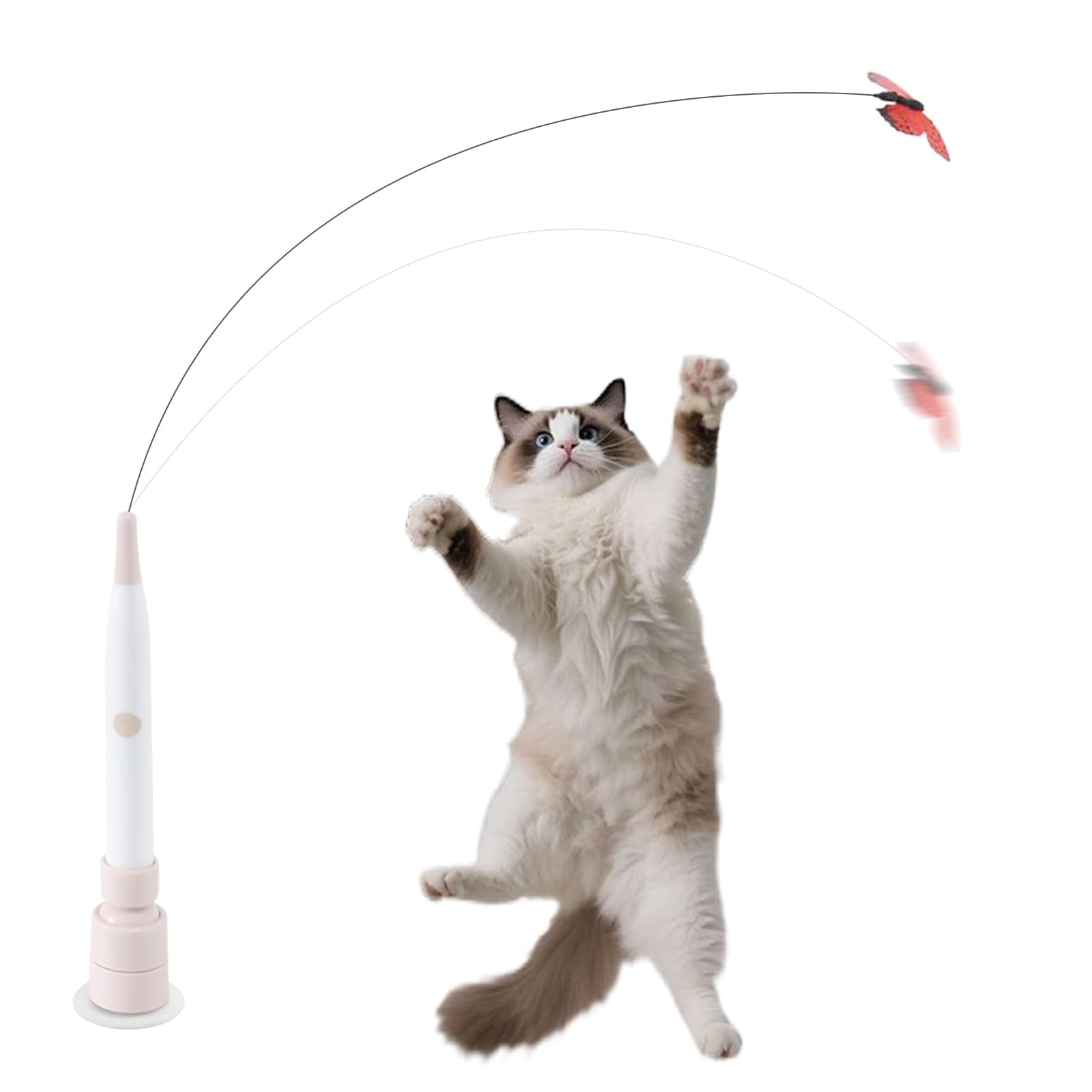 Juguetes para Gatos， Palo de Ejercicio for Mascotas Desmontable 2 Modos: Juguetes interactivos for Gatos Interior