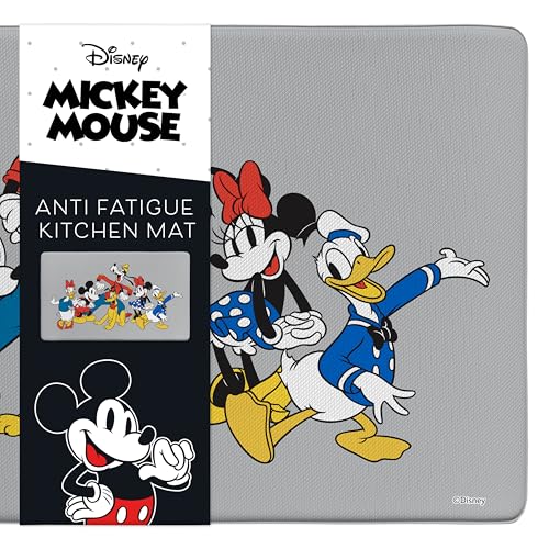 Image of Disney Mickey Anti-Fatigue Kitchen Mats for Floor, 17x47, Non-Slip