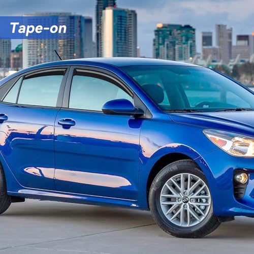 Image of Window Visors Rain Guards for 2018-2023 Kia Rio Sedan, Out-Channel Window Vent Wind Deflectors Visors Shades for Camry 18 19 20 21 22 23 Kia Rio