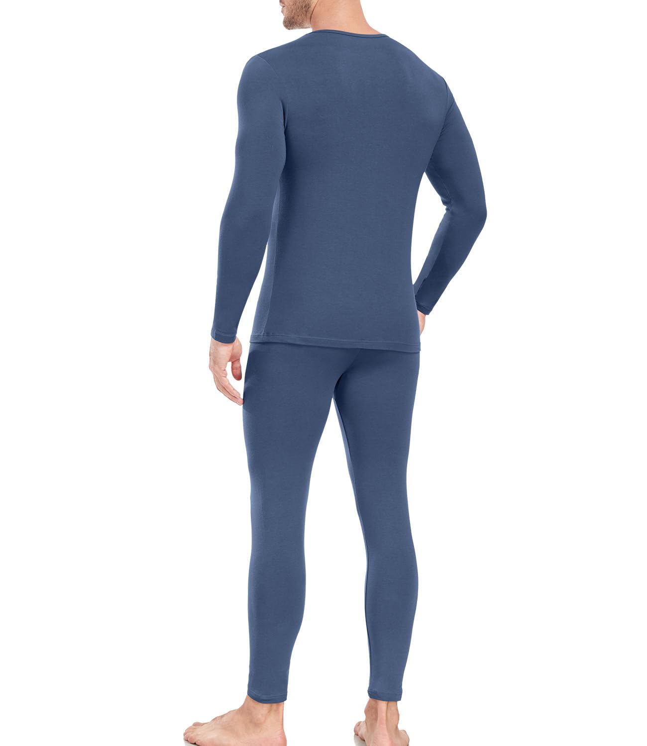 wirarpa Conjunto térmico de algodón para Hombre: Capa Base cálida, Parte Superior Ligera de Manga Larga y Pantalones de Pijama