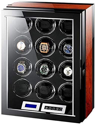 Uhrenbeweger-Box Uhrenbeweger für automatische Uhren mit 12 Wicklerpositionen Mechanisch importierter Motor-Plattenspieler-Swayer, 4 Modi Wood