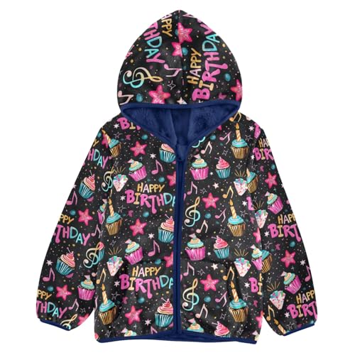 CHIFIGNO Cute Cats Leaves Toddler Boy Hoodies Fleece Lined Sweatshirt Jacket Toddler Fall Jacket with Hooded 3-10Y