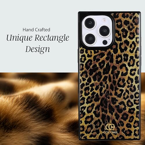 Image of COCOMII Rectangle for iPhone 16 Pro Max Case, Amber Leopard