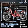 MOONCOOL Electric Tricycle for Adults, 20" x 4" Fat Tire Electric Trike, 48V 500W Motorized Electric Bicycle Bikes, 3 Wheels 7 Speed Ebike with Removable Battery, Aluminum Frame & Large Basket #4