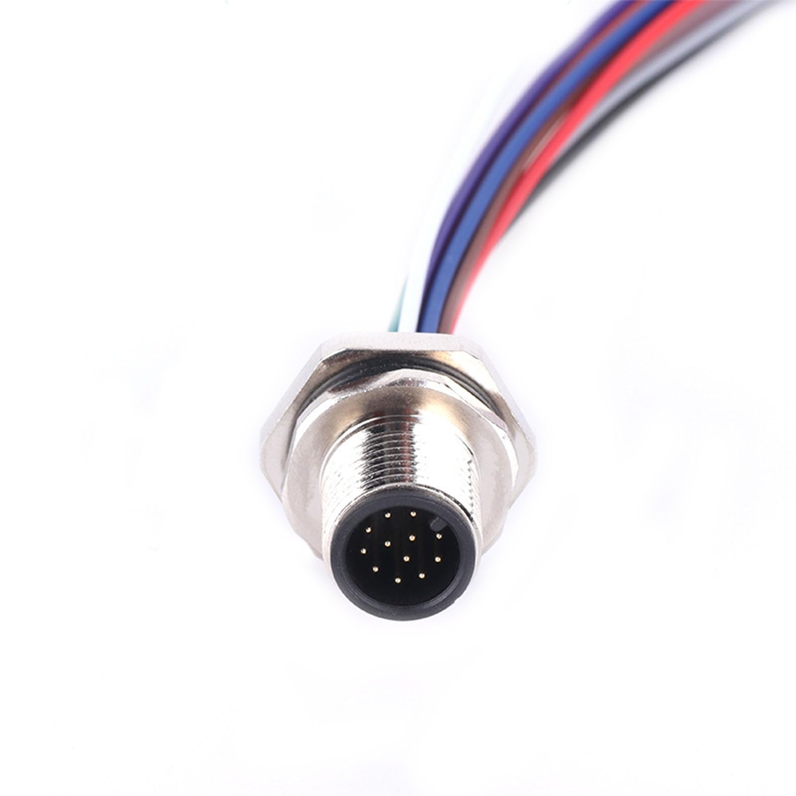 Amazon.com: M12 Male 12Pin Panel Mount Connector with Pigtails
