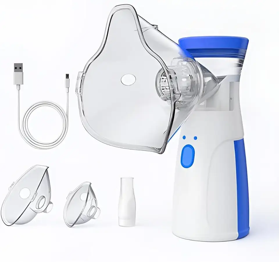 Nebulizador Inalador Ultrassônico Portátil Recarregável USB Sem Fio – Alívio Respiratório Diário, Silencioso e Compacto, Ideal para Crianças, Adultos e Idosos - Linha Premium