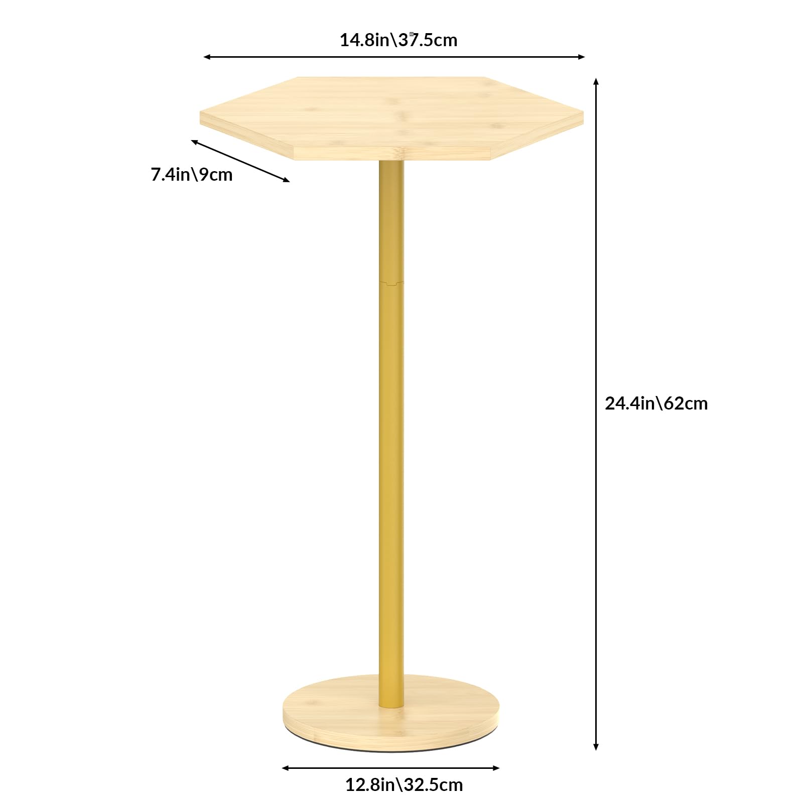 VASAGLE Table D'Appoint Avec Prise D'Alimentation, Bout De Canapé