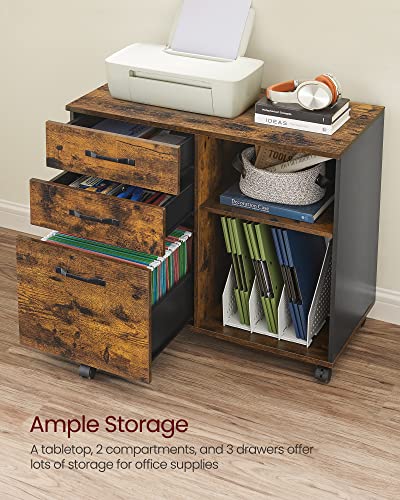 Image of VASAGLE 3-Drawer Lateral File Cabinet, Home Office Printer Stand