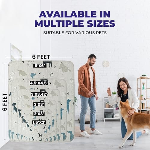 Image of PUPIBOO Washable Pee Pads for Dogs and Cats - Super Absorbent Reusable Puppy Training Pads - 100% Waterproof, Leak-Proof & Non-Slip Whelping Pads for Pet Housebreaking