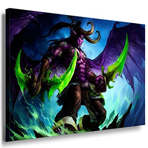 World of Warcraft Ilidan LaraArt Tableau sur toile Multicolore 60 x 40 cm