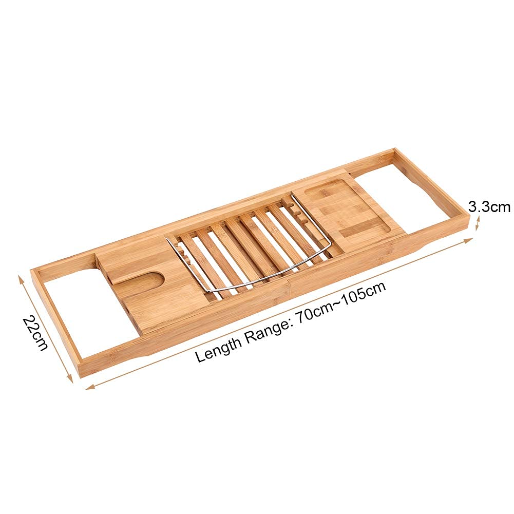 LARIAU Badewannenablage, Bambus-Badablage, ausziehbare Badewannenablage mit  Weinhalter, Tablet-Halter ber Badewannenablage fr den Gebrauch im Hotel  zu Hause, geliebte Menschen : Amazon.de: Kche, Haushalt & Wohnen
