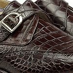 Costoso-Italiano-Goodyear-Welted-Nottingham-Mens-Brown-Croc-Print-Leather-Formal-Slip-On-Buckle-Monk-Strap-Shoes-with-Violin-Leather-Sole