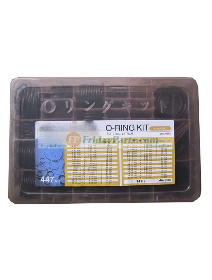 Aftermarket replacement O-Ring Box for Kobelco Excavator SK60 SK120 SK200 SK300 SK330 SK400 SK100