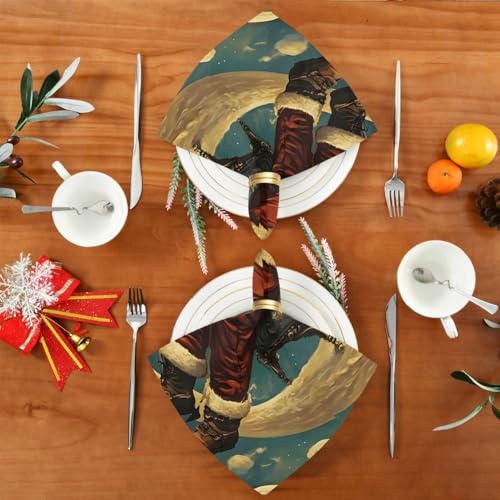 Servilletas de Tela de Navidad Multicolor Pack x6 miniatura 5