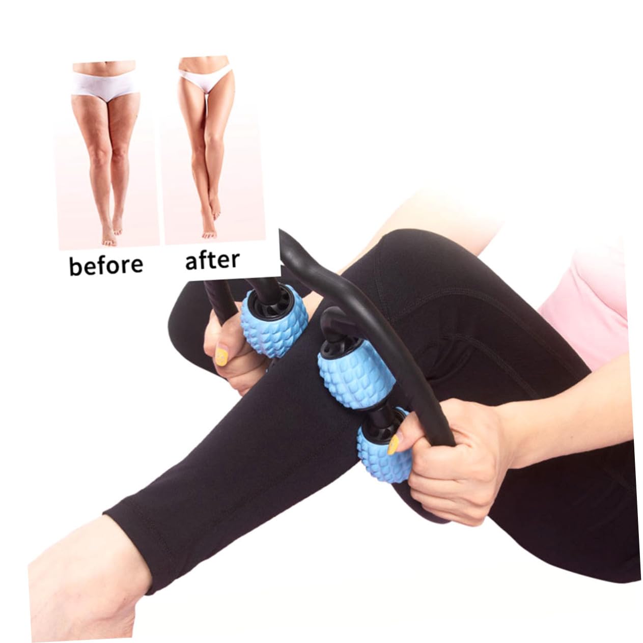 Rullo Massaggiatore Larghezza Regolabile per Muscoli Gambe Struttura Elastica in Pp e Design Unico per Rilassare i Muscoli e Alleviare Dolori, per Yoga e Stretching