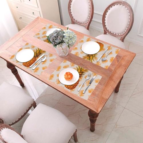 Napperon PVC orange vif lavable : protégez votre table des rayures et chocs
