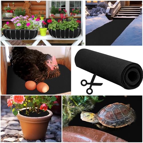 12x80 Inch Planter Liner Roll Fabric Planter Basket Liner Non Woven Black Felt Window Box Liners Coconut Fiber Liner Roll Replacement Hanging Basket Reusable for Plants Flower Outdoor Indoor Garden