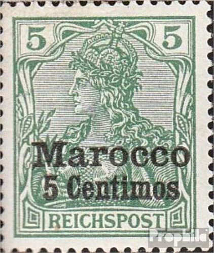 Prophila Collection Tedesco. Post Marocco 8II, Bold Stampa, T di CenTimos Superiore obliquamente 1900 Germania-Stampa (Francobolli per i Collezionisti)