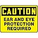 Accuform MPPA608XP, 10" x 14" Accu-Shield Sign: "Caution Ear and Eye Protection Required", Pack of 6 pcs