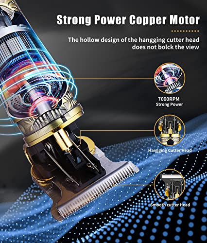 Saoilli Professional Hair Trimmer For Men & Nose Hair Trimmer Set, Zero Gapped T-Blade Trimmer Rechargeable Shaver Kit, Cordless Beard Trimmer For Men, Men's Hair Clipper Grooming Kit, Lcd Display #TOP2